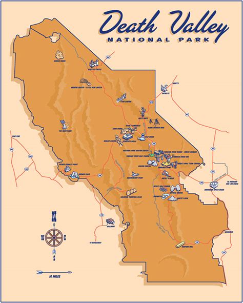 Map Of Death Valley | World Map 07