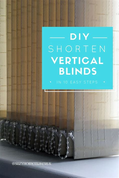 How to shorten a vertical blind in 10 easy steps | The Witch at OneandSeventy | Vertical blinds ...