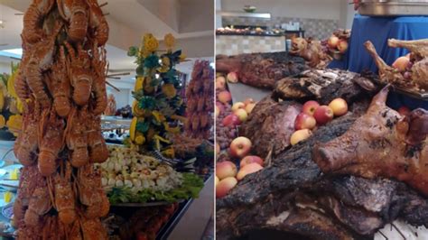 A sumptuous New Year’s Eve buffet for foreign tourists in Cuba while ...