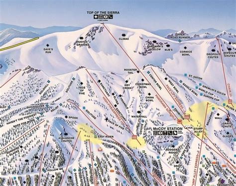 2014 MAMMOTH MOUNTAIN Ski Map