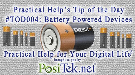 Battery Life, Tips for Battery Powered Devices – Practical Help’s TOD#004 – Practical Help for ...