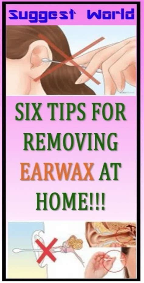 Six Tips For Removing Earwax At Home | Health, Ear wax, Pin