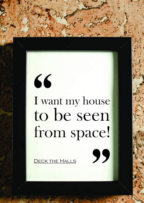 Deck the Halls Movie Quote Print. FREE DELIVERY. - Etsy UK