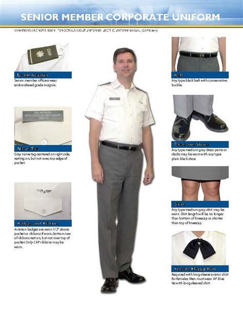 Senior Member Corporate Uniform, Alternate variation is worn with CAP Corporate Golf Shirt Civil ...