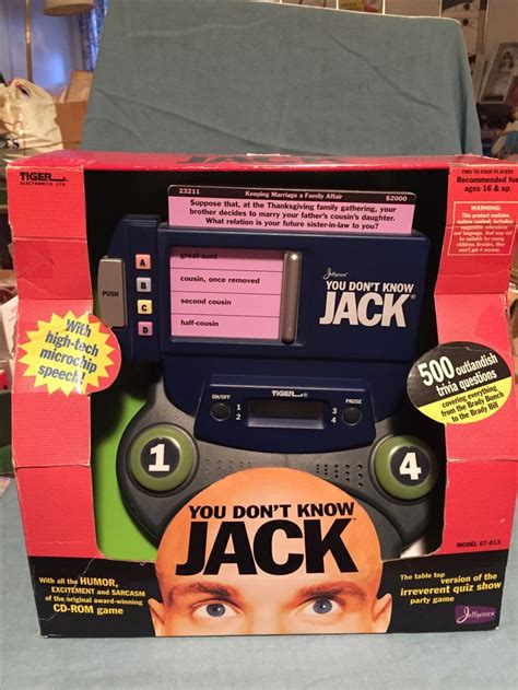 YOU DON'T KNOW JACK GAME | You don't know jack, Second cousin, Family ...