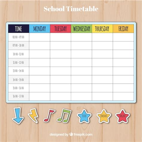 School Schedule Template – denah