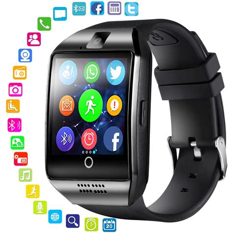 Smart Watch With Camera, Q18 Bluetooth Smartwatch SIM TF Card Slot ...