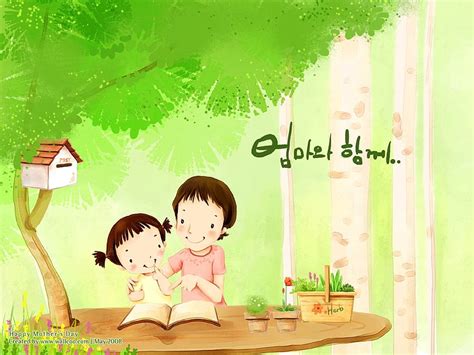 High Resolution Cartoon Illustraion Of Family Love HD wallpaper | Pxfuel