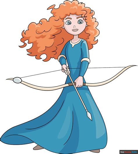 How to Draw Merida from Brave - Really Easy Drawing Tutorial