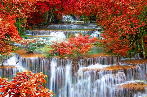 Fonds d'ecran Thaïlande Saison Automne Chute d'eau Waterfalls ...