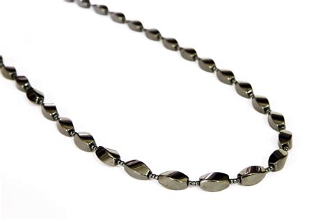 Hematite Long Necklace Magnetic Hematite Jewelry by boboCOLLECTED