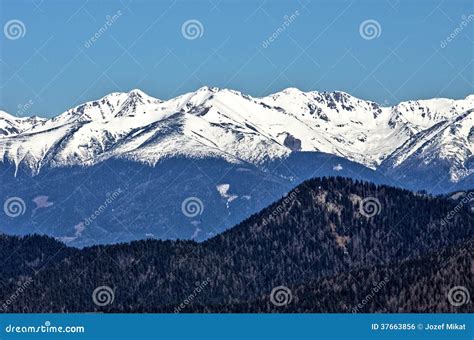 Spring View on Mountain Chopok Stock Photo - Image of mountaineering ...