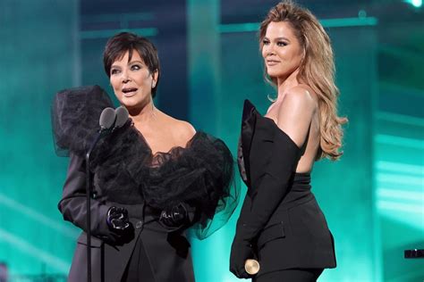 Khloé Kardashian and Kris Jenner Wear Coordinating Suits to Accept ...