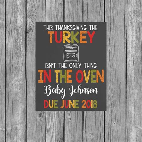 Thanksgiving Pregnancy Announcement Unique Announcement - Etsy