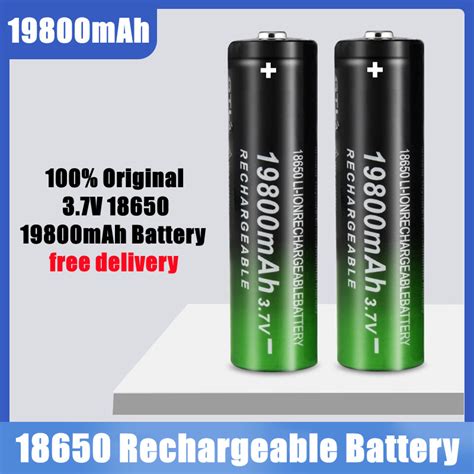 Rechargeable Battery 18650 19800mAh 3.7V Li-ion High Capacity 100% Original Brand New ...