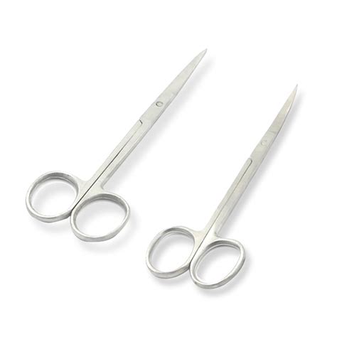 50 Iris Surgical Veterinary Scissors Straight + Curved 4.5" | Surgical Mart