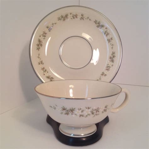 Vintage Lenox Bone China Brookdale Pattern Teacup and Saucer