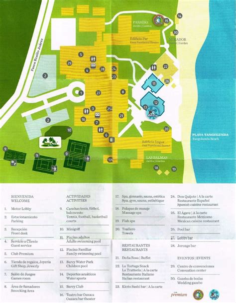 Barcelo Huatulco Beach Resort map - Travel resort maps