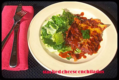 red or green?: Stacked Cheese Enchiladas with New Mexican Red Chile Sauce