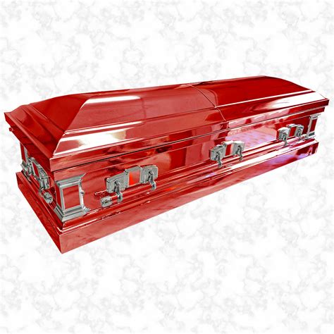 Chrome Red - METAL - American casket - The Funeral Outlet