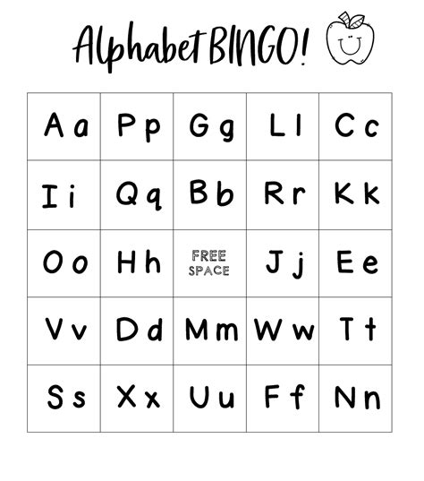 Alphabet BINGO! Printable Game Board - Discovering Mommyhood