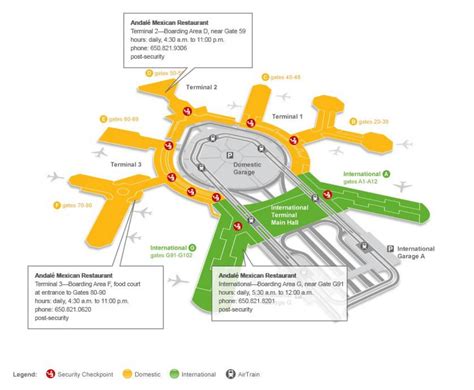 SFO gate map - SFO terminal 2 gate map (California - USA)