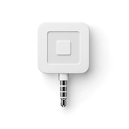 Square Credit Card Reader 4 12 x 4 12 x 1 White - Office Depot