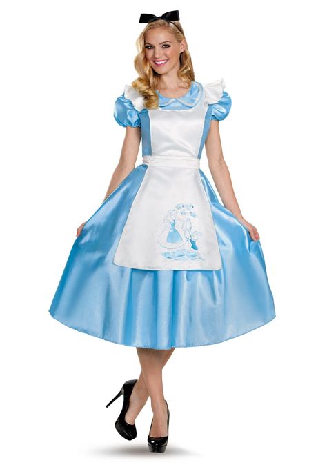 Classic Alice Deluxe Adult Costume Alice in Wonderland Halloween Cosplay Fancy Dress Party ...