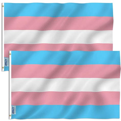 ANLEY Pack of 2 Fly Breeze 3x5 Foot Transgender Flag - Vivid Color and ...