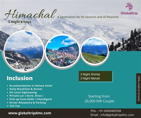 Himachal Tour Packages at best price in Pune | ID: 25210145862