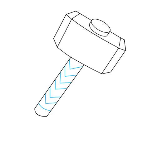 How to Draw Thor's Hammer - Really Easy Drawing Tutorial