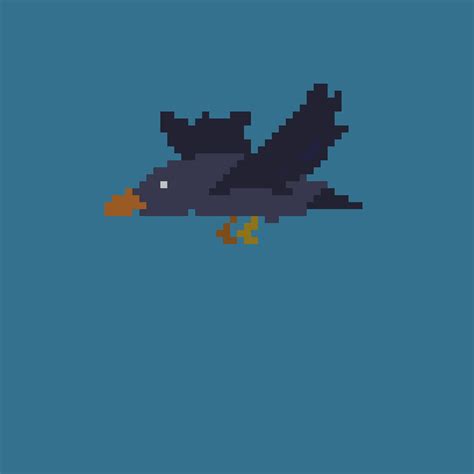 FREE Bird flying pixel art animation by ankousse26