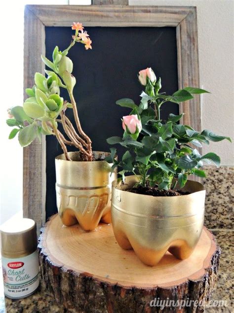 Recycled Plastic Bottle Plant Pots - DIY Inspired