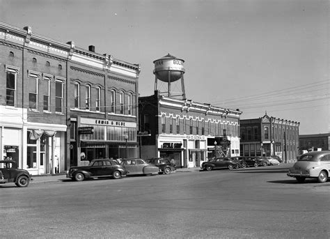 Water Tower at Bolivar, Missouri, 1948. | Bolivar, Main street, Vintage ...