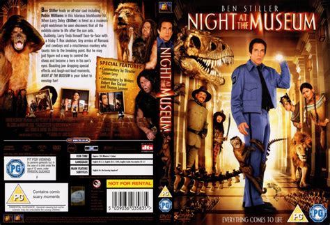 Night At The Museum (2006) WS R2 - Movie DVD - CD Label, DVD Cover, Front Cover