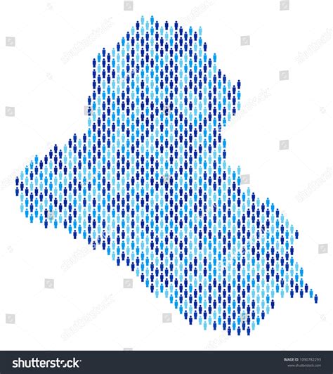 Population Iraq Map Demography Vector Abstraction Stock Vector (Royalty ...