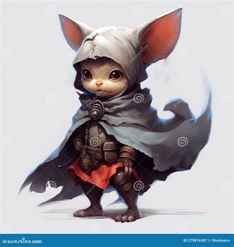 Anthropomorphic Bat Mother Character Art in Adventurer Outfit Stock Illustration - Illustration ...