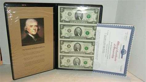 2003 Thomas Jefferson Uncut Sheet 4 $2 Dollar Bills | 2 dollar bill, Dollar bill, Thomas jefferson