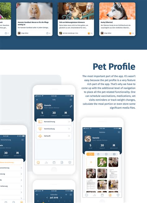 Pet health tracking app on Behance