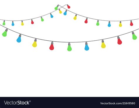 Christmas lights isolated Royalty Free Vector Image