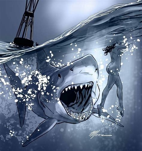 Pin by Corey Bond on We're Going to Need a Bigger Board | Shark art, Shark pictures, Sharks scary