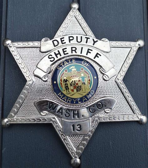 US State of Maryland, Washington County Sheriff Office Badge | Police ...