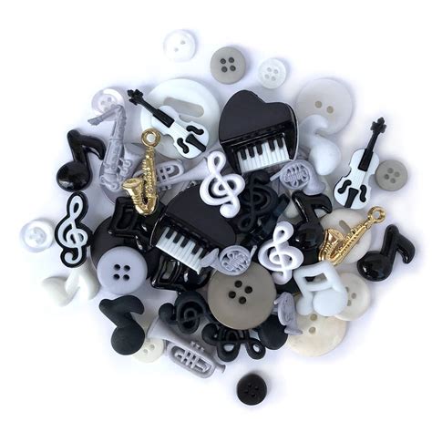 Music Novelty Craft Buttons for Sewing & Crafts | Buttons Galore and More