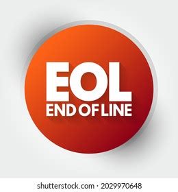 Eol End Line Acronym Technology Concept Stock Vector (Royalty Free ...