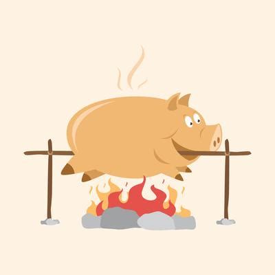 Pig Roast Illustration - Download Free Vectors, Clipart Graphics ...