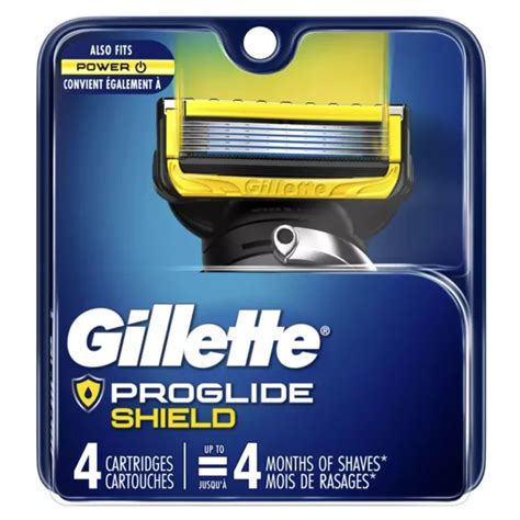 GILLETTE PROGLIDE SHIELD Men Razor Blade 4 Refill Cartridges, 4 Months of Shaves $14.99 - PicClick