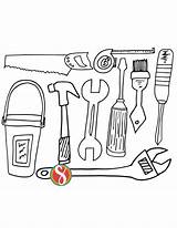 Construction Tools Coloring Pages sketch template