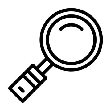 Magnifying Glass Line Icon Vector, Search, Find, Glass PNG and Vector with Transparent ...