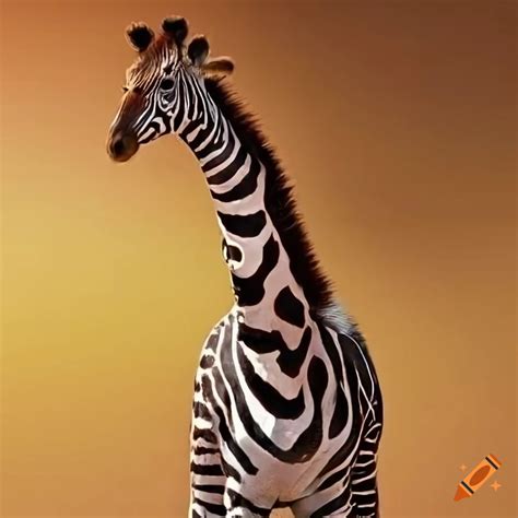 Image of a giraffe-zebra hybrid on Craiyon