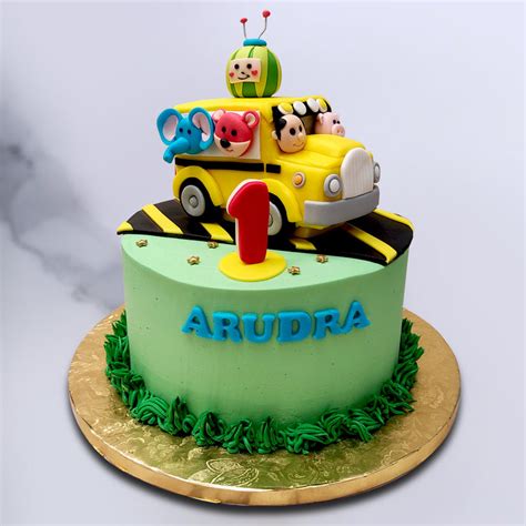 Cocomelon School Bus Cake | Cocomelon Theme Cake | Order Custom Cakes in Bangalore – Liliyum ...